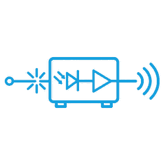 Return path optical receiver post-amplification for upstream RF output